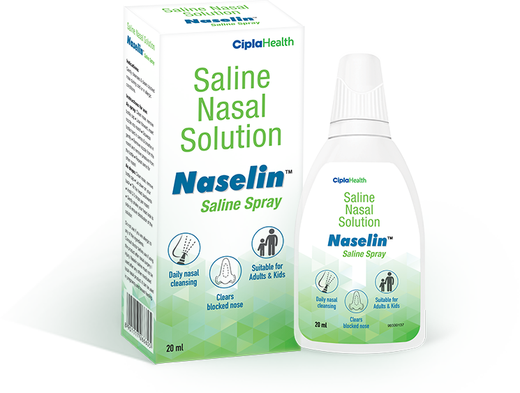 Saline Nasal Spray Blocked Nose Relief Naselin