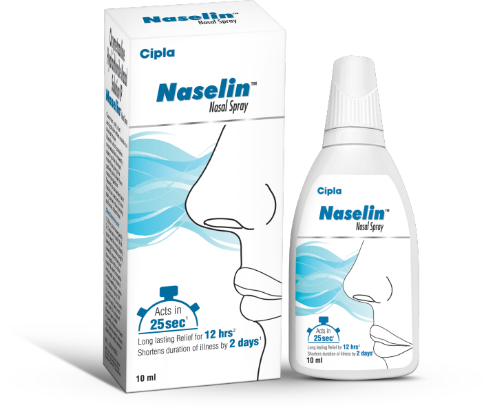 Naselin Nasal Spray Best For Allergy, Sinus and Cold By Cipla